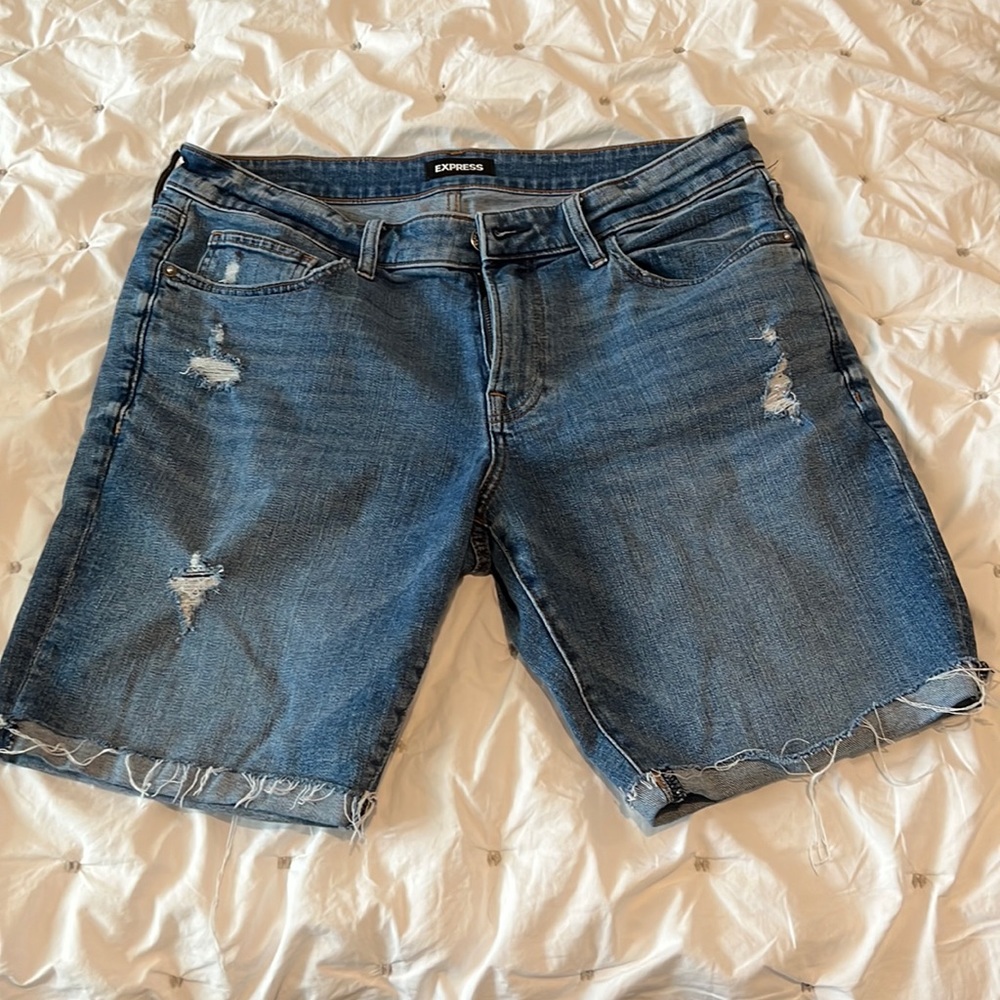 Express Mens Jean Shorts Slim Size 32